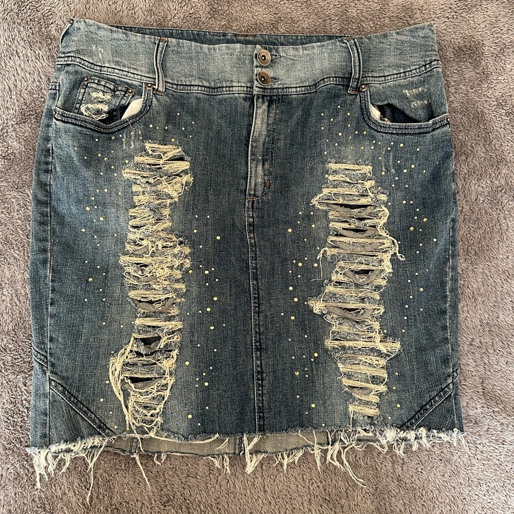 Ashley Stewart Jean skirt size 18w